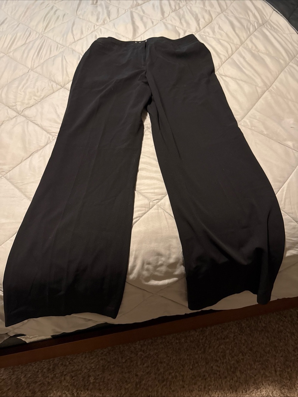 Black Wide-Leg Women's Pants